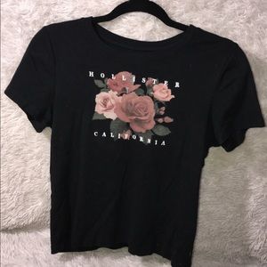Hollister California Graphic Tee with roses